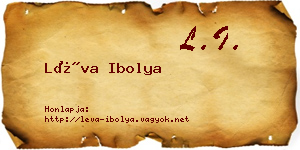 Léva Ibolya névjegykártya